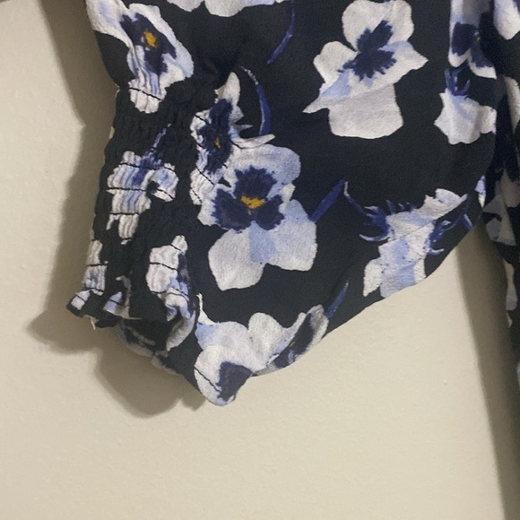 H&M Floral Bleu White Madi Dress women XL boho casual festival boho fairy Y2K - Picture 4 of 9